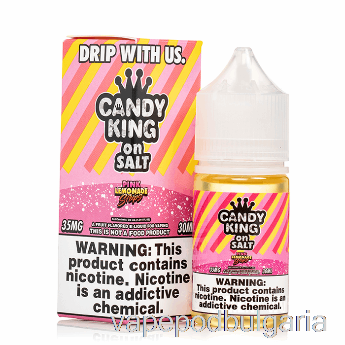 Vape Течности Pink Lemonade Strips - Candy King Salts - 30ml 50mg